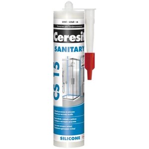 Герметик Ceresit CS 15 Sanitary 280 мл. белый 336 гр