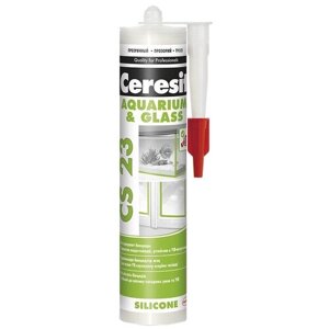 Герметик Ceresit CS 23 силиконовый для стекла и аквариумов, 280 мл, прозрачный