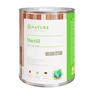 Gnature Масло твердое GNature 245 Hartöl 0,375 л. 3006 Пастельный светло-зелёный