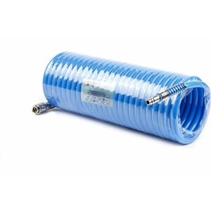 KraftWell Шланг воздушный полиуретановый, спиральный ?8x12мм, 10м KRW-HC081210