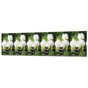 Кухонный фартук "Белая орхидея" 3000*600 мм, АБС пластик, термоперевод