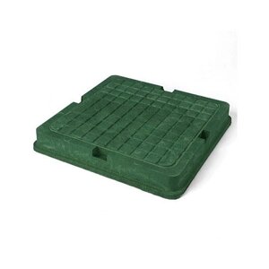 Люк для колодца полимер-композитный, квадратный С 530х530 мм, зелёный
