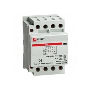 Модульный контактор КМ 3P 25А 400/230 AC | код. km-3-25-40 | EKF (6шт. в упак.)