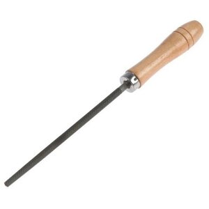 Напильник тундра, круглый, сталь У10, деревянная рукоятка,2, 150 мм
