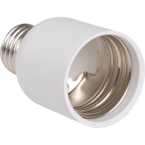 Патрон-переходник для ламп с цоколем E40 на цоколь E27 ПР27-40-К02 пластик. бел. (инд. упак IEK EPR13-01-01-K01