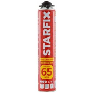Пена монтажная профессиональная всесезонная STARFIX Foam Pro 65 (850мл) (Выход пены до 65 литров) (SM-87465-1)