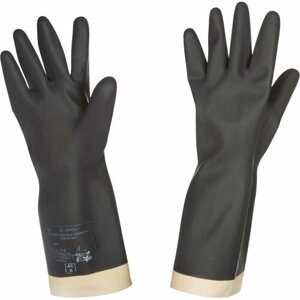 Перчатки защитные криз КЩС (К20Щ20) тип 1 латекс черные (размер 1)