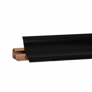 Плинтус черный для столешницы, пластиковый с силиконовыми краями, 1,5 метра длиной, 2 торцевые заглушки 1 внутренний угол в комплекте