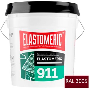 Покрытие для гидроизоляции и окраски металлических крыш Elastomeric 911 (20кг. винно-красный