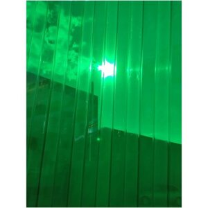 Профнастил пластиковый 0,7мм 2000х900мм прозрачный зеленый (упаковка 15 шт.)
