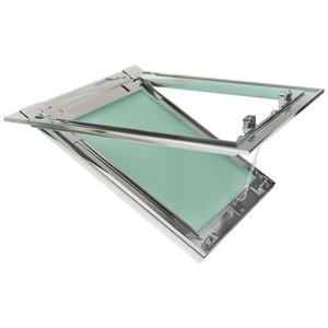 Ревизионный люк Ультра настенный под покраску Хаммер 20x5.5x20 см, серебристый/зеленый
