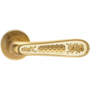 Ручка дверная на розетке Archie Genesis ALIVIO S. GOLD матовое золото/эмаль