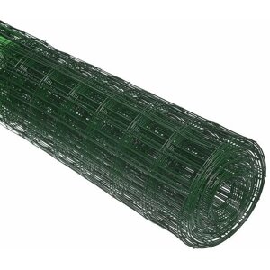 Сетка сварная с ПВХ покрытием 1,5х15 м зеленая ячейка 50х100 мм