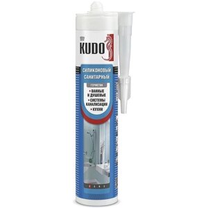 Силиконовый санитарный герметик Kudo KSK 121, 280 мл, белый