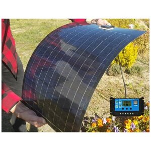 Солнечная панель гибкая 25W 20 V с контроллером заряда аккумулятора 12в.