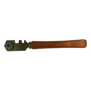 Стеклорез шестироликовый, деревянная ручка Sturm! 1077-AL-02