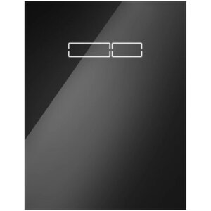 Стеклянная панель с клавишей смыва TECE Lux сенсорный блок управления sen-Touch, стекло черное 9650003