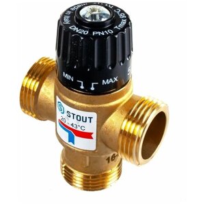 Stout Термостатический смесительный клапан для систем отопления и ГВС. G 1” M /63461/