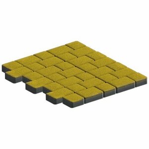 Тротуарная плитка SteinRus Инсбрук Альт Дуо, 40 мм, желтый, native