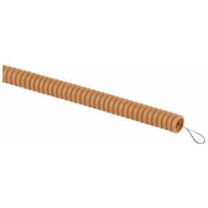 Труба гофрированная ПВХ легкая d16мм с протяжкой сосна (уп. 25м) Эра Б0043211