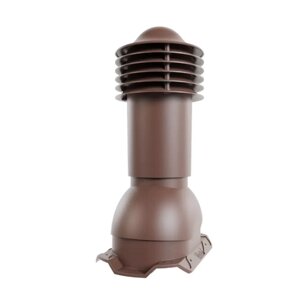 Вентиляционный выход D 110 мм, труба вентиляционная для кровли из профнастила С20, утепленный, Viotto, RAL 8017 коричневый