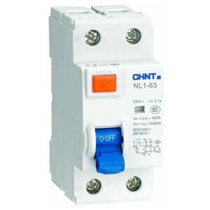 Выключатель дифференциального тока (УЗО) CHINT 2п 25А 30мА тип AC 6кА NL1-63 (R), 200212