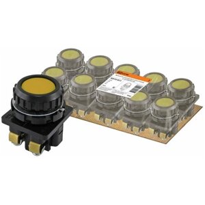 Выключатель кнопочный КЕ 011-У2-исп. 5 желтый 1р 10A 660B IP40 TDM Electric (SQ0753-0013)