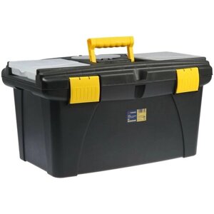 Ящик для инструмента тундра, 22", 565 х 325 х 290 мм, пластиковый, лоток, два органайзера