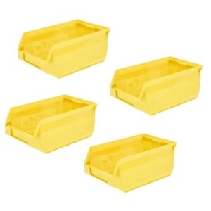 Ящики пластиковые для метизов (комплект 4шт) (107х98х47мм) желтый