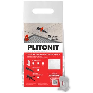 Зажим для укладки плитки Plitonit Profi 1,4 мм, белый, 100 шт.