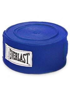 Бинт боксерский Everlast 4.55 м (пара) синий 4456BLU
