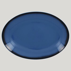 Блюдо овальное LEA Blue синий 32см RAK Porcelain | LENNOP32BL