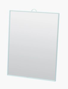 DEWAL BEAUTY Зеркало настольное, в бирюзовой оправе, на пластиковой подставке 17,5x24 см