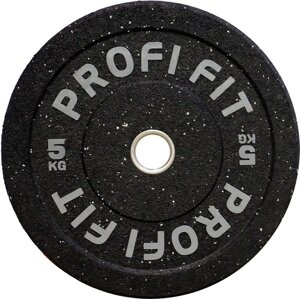 Диск для штанги Profi-Fit Hi-Temp с цветными вкраплениями, d51 5кг