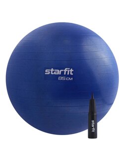 Фитбол d85см Star Fit с ручным насосом GB-109 темно-синий
