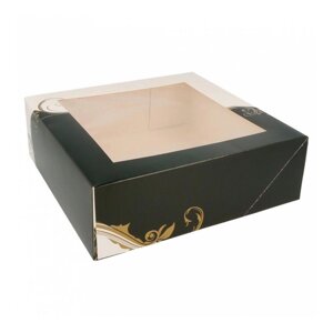 Коробка для торта с окном 23х23х7,5 см, белая, картон Garcia De Pou | 204.70