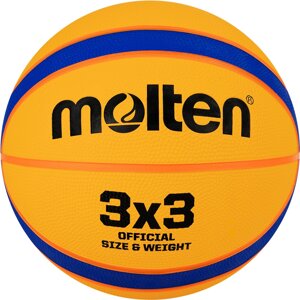 Мяч баскетбольный Molten B33T2000 р. 6, 12пан, резина, бут. камера, нейл. корд, желто-синий