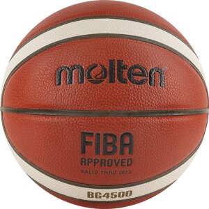 Мяч баскетбольный Molten B6G4500, р. 6, FIBA Appr, 12 пан, синт. кожа, нейл. кор, кор-беж-чер