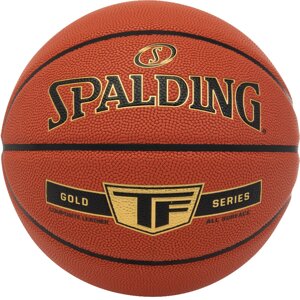 Мяч баскетбольный Spalding Gold TF 76857z, р. 7, композит (микрофибра), коричнево-черный