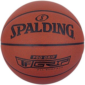Мяч баскетбольный Spalding Pro Grip 76874z, р. 7, композит. кожа (ПУ) коричневый