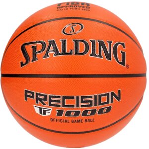Мяч баскетбольный Spalding TF-1000 Precision 77526z, р. 7, FIBA Appr, zK-композит, нейл. корд, кор-чер-серебр
