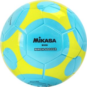 Мяч для пляжного футбола Mikasa BC450, р. 5, голубо-желтый