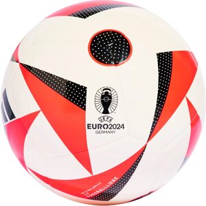 Мяч футбольный Adidas Euro24 Club IN9372, р. 4, ТПУ, 12 пан., маш. сш., бело-красно-черный