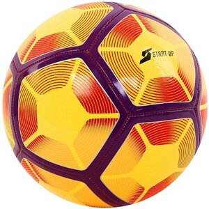 Мяч футбольный для отдыха Start Up E5126 р. 5 желтый-фиолетовый