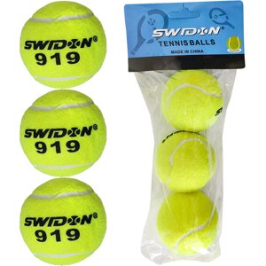 Мячи для большого тенниса Swidon 919 3 штуки (в пакете) E29374