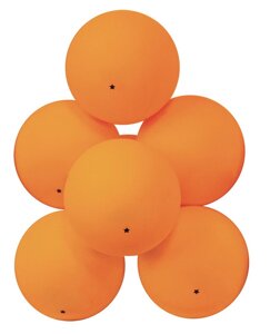 Мячи для настольного тенниса Atemi 1*пластик, 40+оранж., 6 шт., ATB101