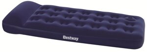 Надувной матрас Bestway Easy Inflate Flocked Air Bed (Single) 185х76х28 см, встроенный насос 67223