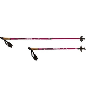 Палки для скандинавской ходьбы l90-140см Larsen Nordic П раздвижные, бордовый