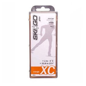 Парафин углеводородный Skigo XC Glider Orange (для мелкозерн. снега)1°С -5°С) 200 г.