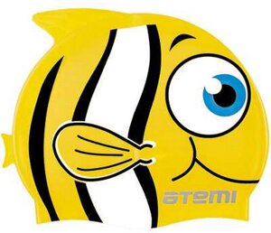 Шапочка для плавания Atemi FC101 рыбка желтая